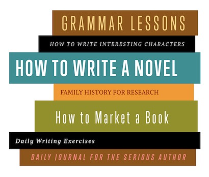 Stack of Books Related to Writing