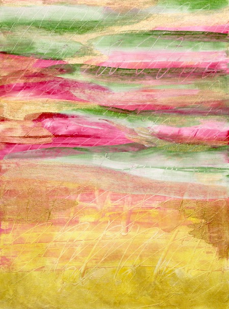 abstract acrylic painting of sunset by Vivian De Winter