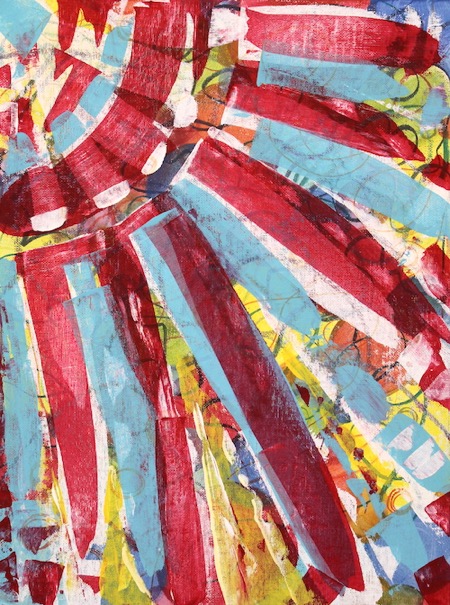 abstact acrylic floral painting by Vivian De Winter