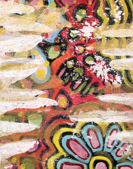 abstract floral painting by Vivian De Winter