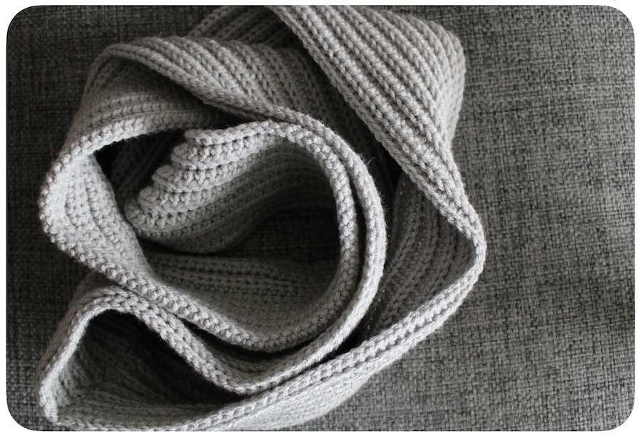 infinity crochet cowl spread out