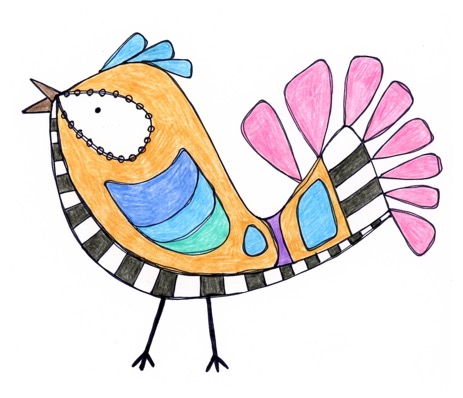 bird with black and white stripes